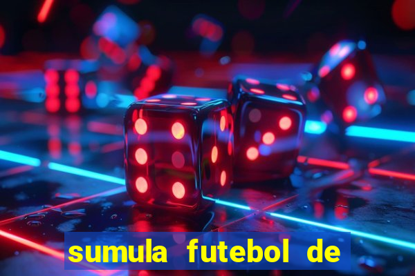 sumula futebol de campo word